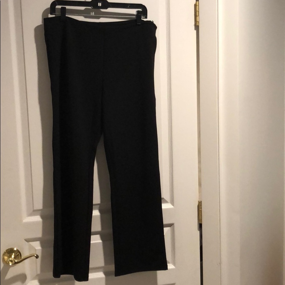 Black cropped dress pants